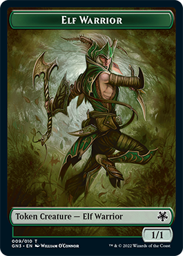 Dragon // Elf Warrior Double-Sided Token [Game Night: Free-for-All Tokens]