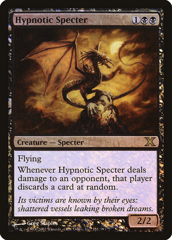 Hypnotic Specter (Premium Foil) [Tenth Edition]