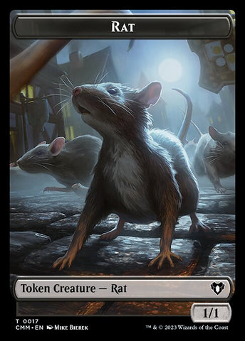 Clue // Rat Double-Sided Token [Commander Masters Tokens]