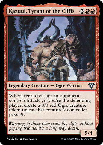 Kazuul, Tyrant of the Cliffs [Commander Masters]