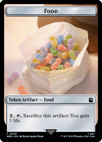 Alien Angel // Food (0025) Double-Sided Token [Doctor Who Tokens]