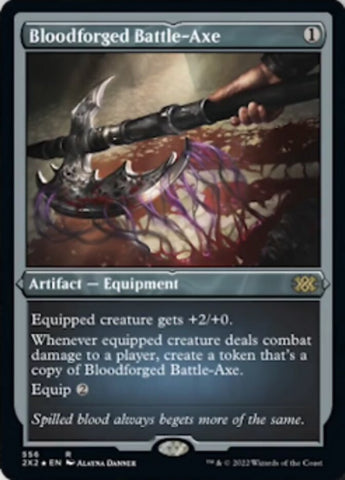 Bloodforged Battle-Axe (Foil Etched) [Double Masters 2022]