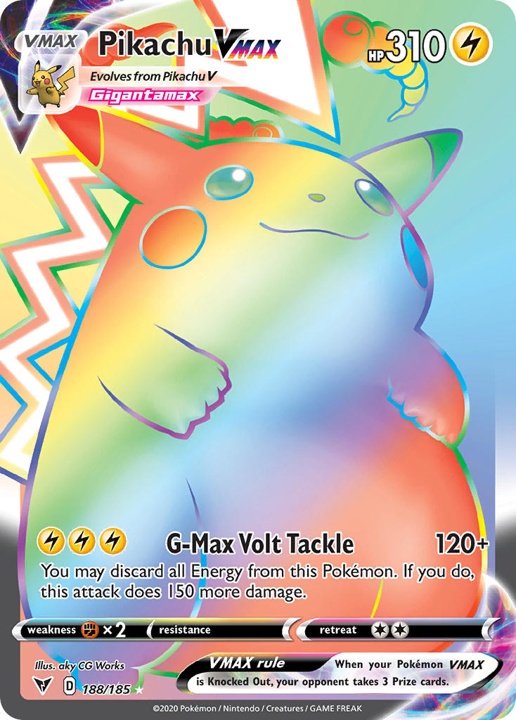 ブイマックス Pikachu VMAX (188/185) [Sword & Shield: Vivid Voltage]
