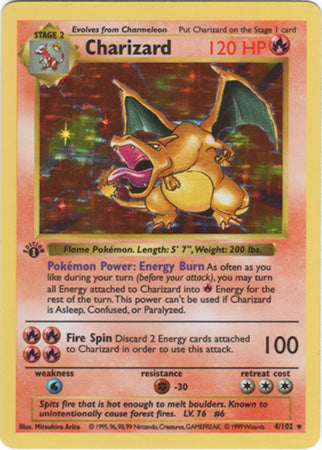 その他 Charizard 4/102 Base Set 1st Edition Charizard (4/102) (Shadowless) [Base Set 1st Edition]